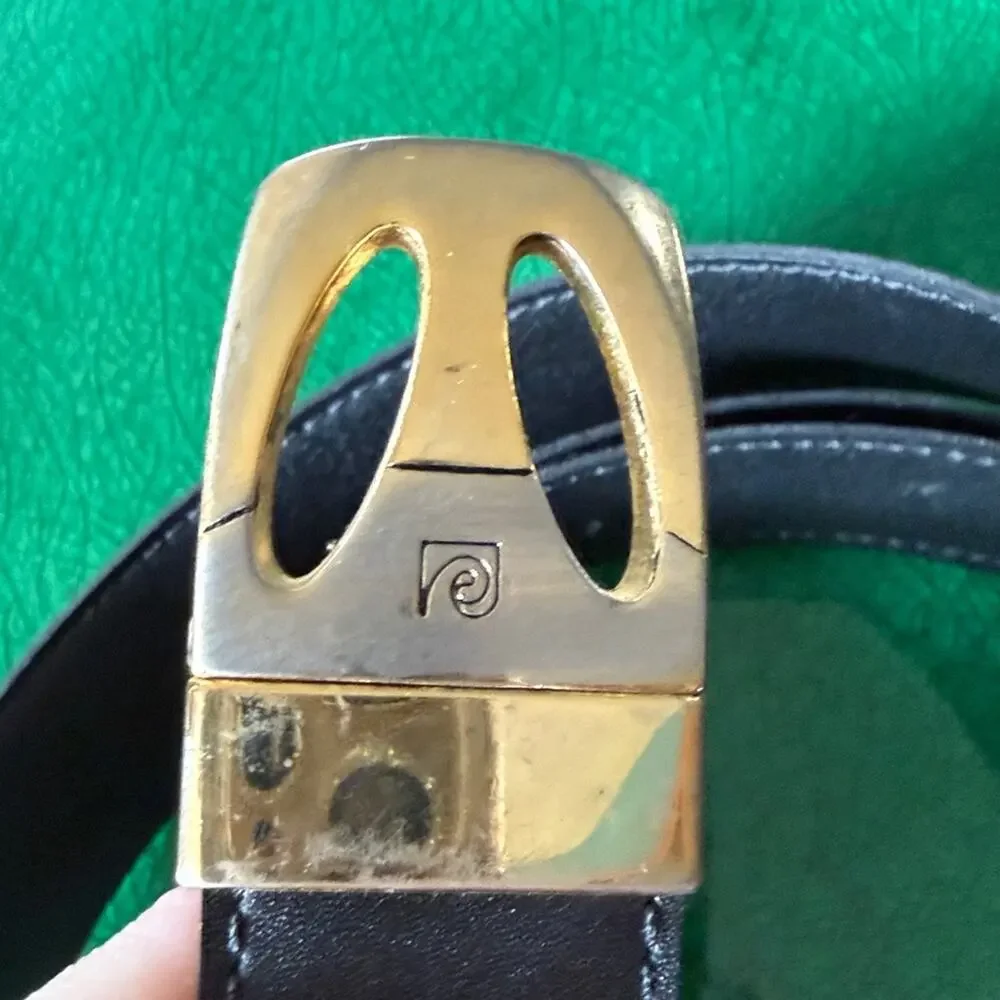 Pierre Cardin Reversible Belt Mens Vintage Logo Size 38